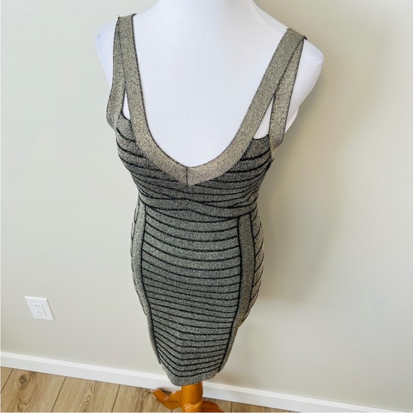 GUESS Arianna Lure Bandage Dress Gold Size Small - Picture 4 of 8